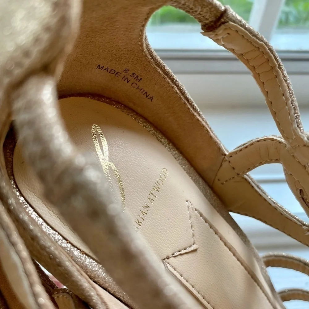 B Brian Atwood B-Tira Gold Heels NWT - Picture 9 of 9